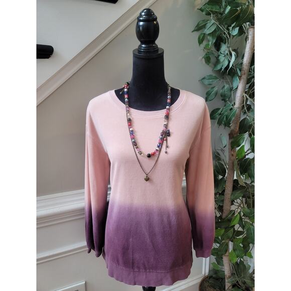 Matilda Jane Sweater Women's Size S Pink Purple Ombre Long Sleeve Knit Pullover - Picture 1 of 9